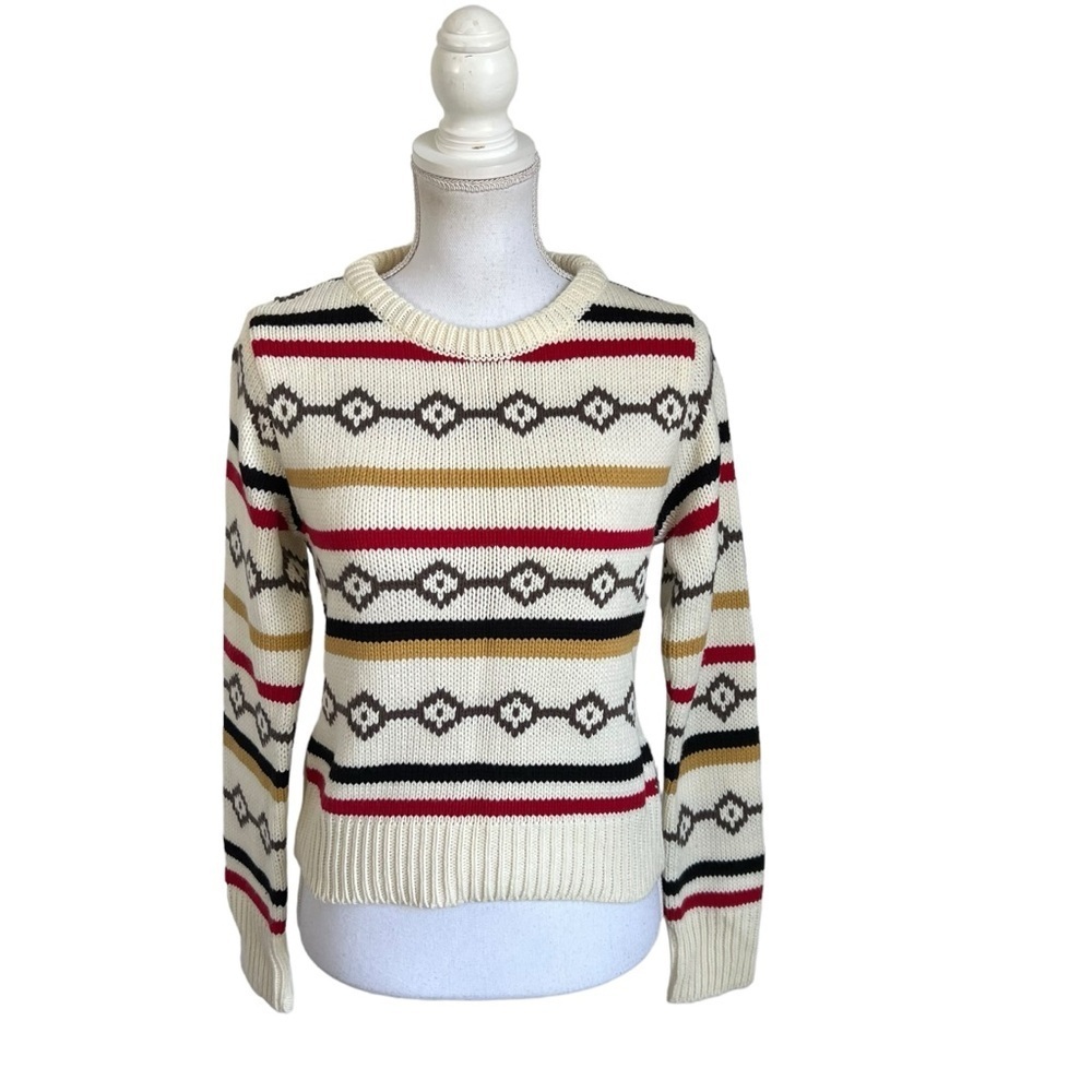 O’Neill Ivory Wine Sweet Striped Sweater